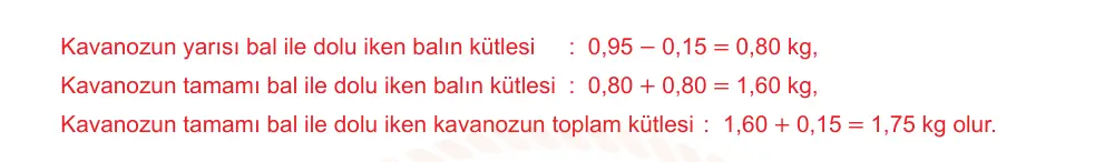 6. Sınıf Matematik 2024-2025 2. Dönem 1. Yazılı Ortak Sınav 3. Soru (Öğle Oturumu, Mazeret Sınavı) resmi çözüm görseli