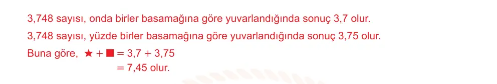6. Sınıf Matematik 2024-2025 2. Dönem 1. Yazılı Ortak Sınav 2. Soru (Sabah Oturumu, Mazeret Sınavı) resmi çözüm görseli