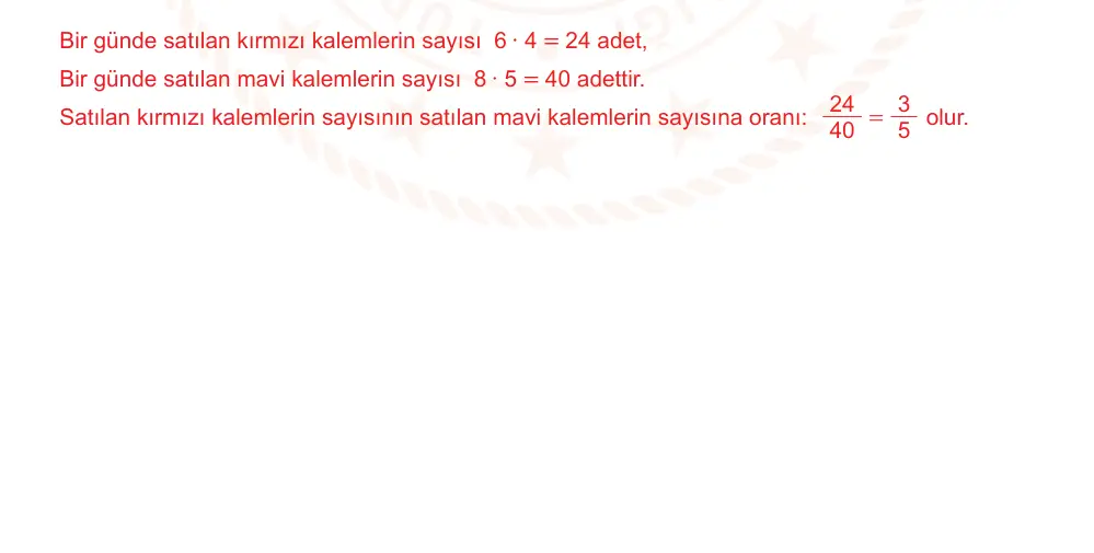 6. Sınıf Matematik 2024-2025 2. Dönem 1. Yazılı Ortak Sınav 5. Soru (Sabah Oturumu, Mazeret Sınavı) resmi çözüm görseli