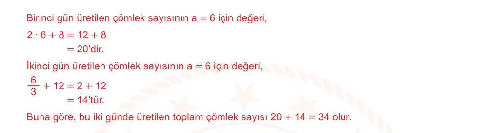 6. Sınıf Matematik 2024-2025 2. Dönem 1. Yazılı Ortak Sınav 6. Soru (Sabah Oturumu, Mazeret Sınavı) resmi çözüm görseli