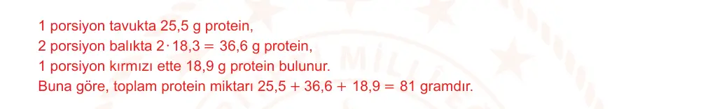 6. Sınıf Matematik 2024-2025 2. Dönem 1. Yazılı Ortak Sınav 3. Soru (Sabah Oturumu, MEB ders kitabı) resmi çözüm görseli