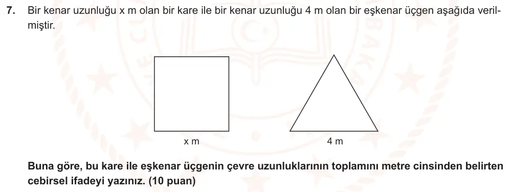 6. Sınıf Matematik 2024-2025 2. Dönem 1. Yazılı Ortak Sınav 7. Soru (Sabah Oturumu, MEB ders kitabı) görseli