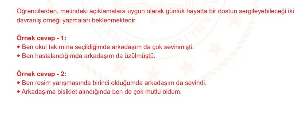 6. Sınıf Türkçe 2024-2025 2. Dönem 1. Yazılı Ortak Sınav 2. Soru (Öğle Oturumu, Mazeret Sınavı, MEB ders kitabı) resmi çözüm görseli