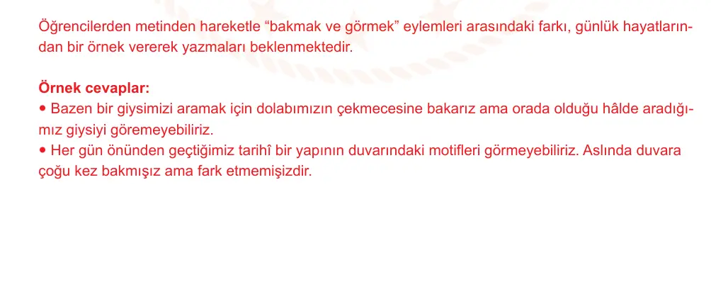 6. Sınıf Türkçe 2024-2025 2. Dönem 1. Yazılı Ortak Sınav 4. Soru (Öğle Oturumu, Mazeret Sınavı, MEB ders kitabı) resmi çözüm görseli