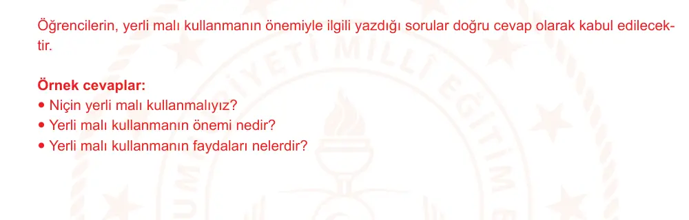 6. Sınıf Türkçe 2024-2025 2. Dönem 1. Yazılı Ortak Sınav 3. Soru (Öğle Oturumu, MEB ders kitabı) resmi çözüm görseli