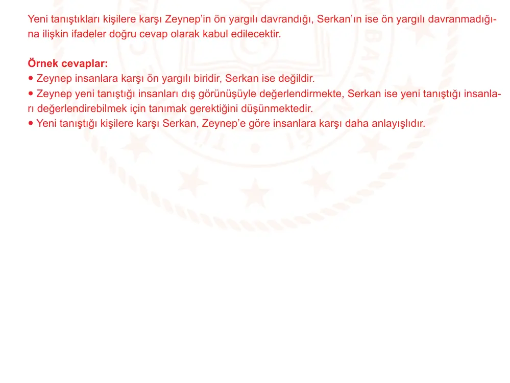 6. Sınıf Türkçe 2024-2025 2. Dönem 1. Yazılı Ortak Sınav 5. Soru (Öğle Oturumu, MEB ders kitabı) resmi çözüm görseli