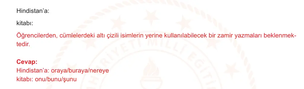 6. Sınıf Türkçe 2024-2025 2. Dönem 1. Yazılı Ortak Sınav 1. Soru (Öğle Oturumu, Yıldırım ders kitabı) resmi çözüm görseli