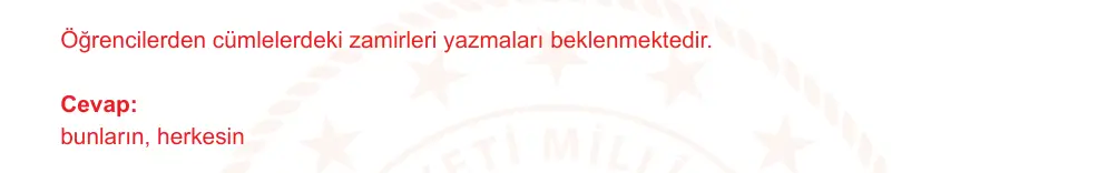6. Sınıf Türkçe 2024-2025 2. Dönem 1. Yazılı Ortak Sınav 1. Soru (Sabah Oturumu, Mazeret Sınavı, MEB ders kitabı) resmi çözüm görseli