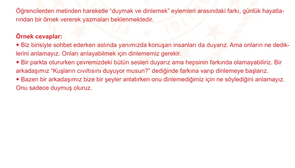 6. Sınıf Türkçe 2024-2025 2. Dönem 1. Yazılı Ortak Sınav 4. Soru (Sabah Oturumu, Mazeret Sınavı, MEB ders kitabı) resmi çözüm görseli