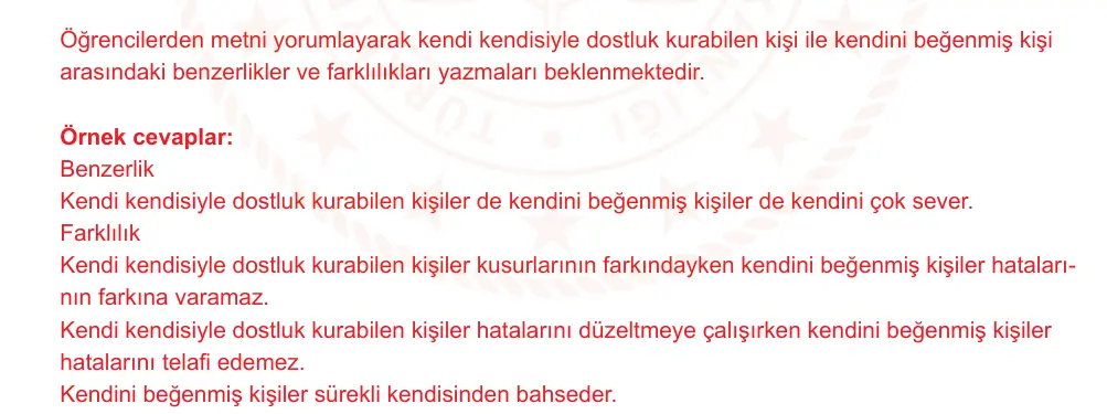 6. Sınıf Türkçe 2024-2025 2. Dönem 1. Yazılı Ortak Sınav 2. Soru (Sabah Oturumu, Yıldırım ders kitabı) resmi çözüm görseli