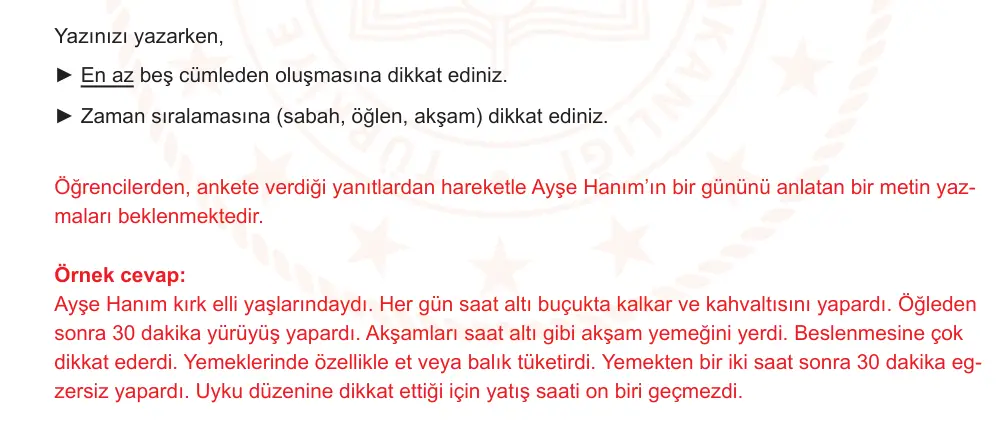 6. Sınıf Türkçe 2024-2025 2. Dönem 1. Yazılı Ortak Sınav 7. Soru (Sabah Oturumu, Yıldırım ders kitabı) resmi çözüm görseli