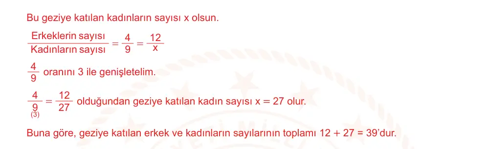 7. Sınıf Matematik 2024-2025 2. Dönem 1. Yazılı Ortak Sınav 4. Soru (Öğle Oturumu, Mazeret Sınavı) resmi çözüm görseli