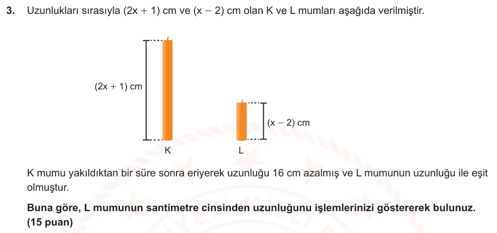 7. Sınıf Matematik 2024-2025 2. Dönem 1. Yazılı Ortak Sınav 3. Soru (Öğle Oturumu, MEB ders kitabı) görseli