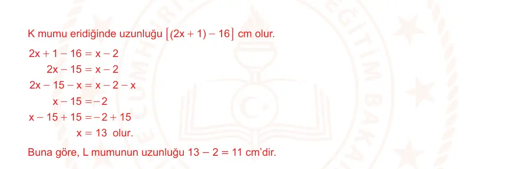 7. Sınıf Matematik 2024-2025 2. Dönem 1. Yazılı Ortak Sınav 3. Soru (Öğle Oturumu, MEB ders kitabı) resmi çözüm görseli