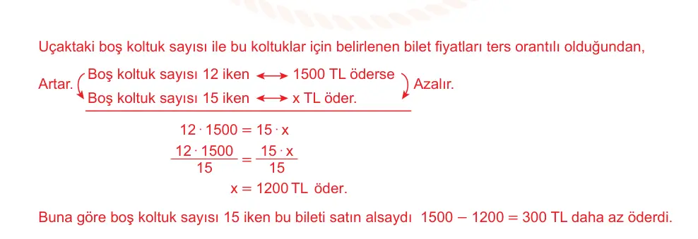 7. Sınıf Matematik 2024-2025 2. Dönem 1. Yazılı Ortak Sınav 6. Soru (Öğle Oturumu, MEB ders kitabı) resmi çözüm görseli