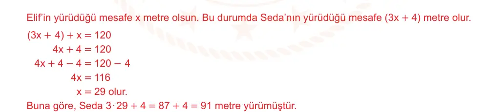 7. Sınıf Matematik 2024-2025 2. Dönem 1. Yazılı Ortak Sınav 2. Soru (Sabah Oturumu, Mazeret Sınavı) resmi çözüm görseli