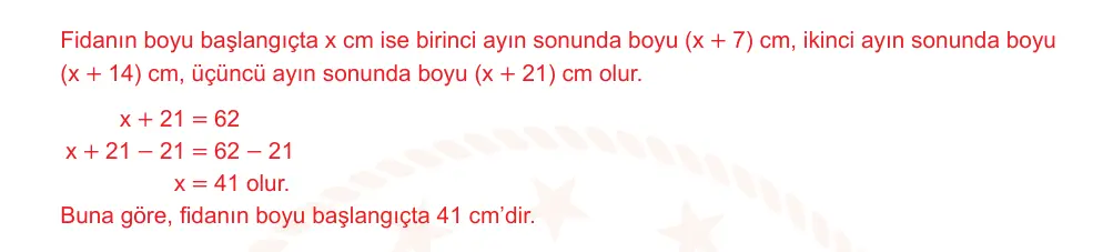 7. Sınıf Matematik 2024-2025 2. Dönem 1. Yazılı Ortak Sınav 3. Soru (Sabah Oturumu, Mazeret Sınavı) resmi çözüm görseli