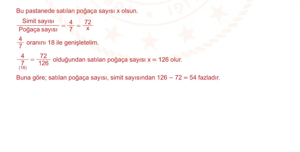 7. Sınıf Matematik 2024-2025 2. Dönem 1. Yazılı Ortak Sınav 4. Soru (Sabah Oturumu, Mazeret Sınavı) resmi çözüm görseli