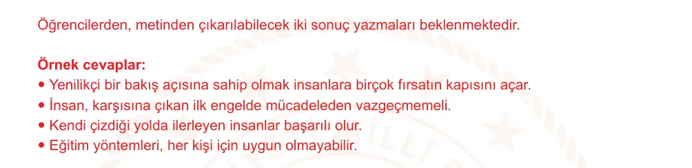 7. Sınıf Türkçe 2024-2025 2. Dönem 1. Yazılı Ortak Sınav 5. Soru (Öğle Oturumu, Mazeret Sınavı) resmi çözüm görseli
