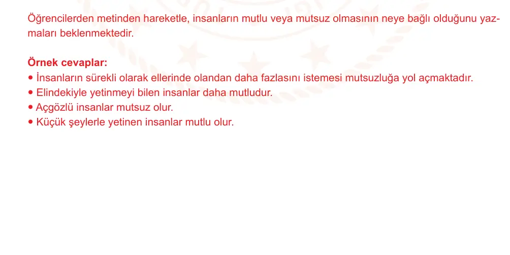 7. Sınıf Türkçe 2024-2025 2. Dönem 1. Yazılı Ortak Sınav 6. Soru (Öğle Oturumu, Mazeret Sınavı) resmi çözüm görseli