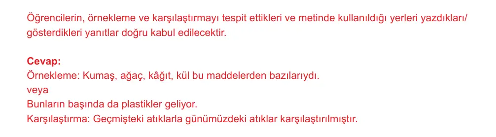 7. Sınıf Türkçe 2024-2025 2. Dönem 1. Yazılı Ortak Sınav 2. Soru (Öğle Oturumu) resmi çözüm görseli