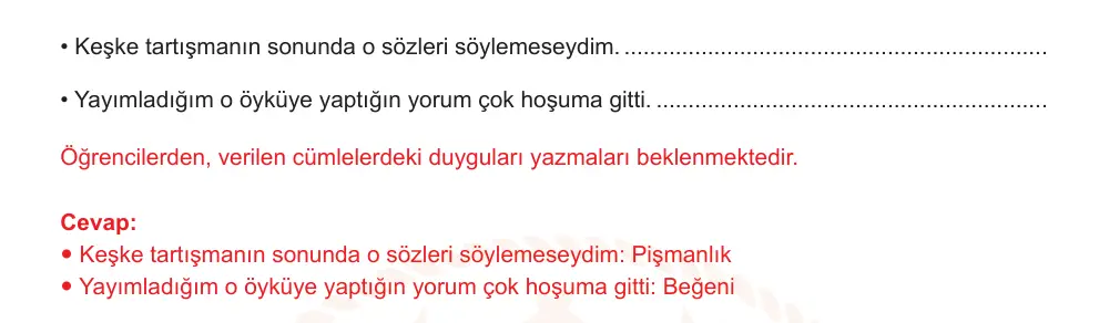 7. Sınıf Türkçe 2024-2025 2. Dönem 1. Yazılı Ortak Sınav 3. Soru (Sabah Oturumu, Mazeret Sınavı) resmi çözüm görseli
