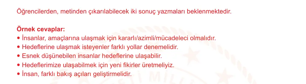 7. Sınıf Türkçe 2024-2025 2. Dönem 1. Yazılı Ortak Sınav 5. Soru (Sabah Oturumu, Mazeret Sınavı) resmi çözüm görseli