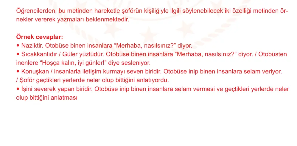 7. Sınıf Türkçe 2024-2025 2. Dönem 1. Yazılı Ortak Sınav 6. Soru (Sabah Oturumu, Mazeret Sınavı) resmi çözüm görseli