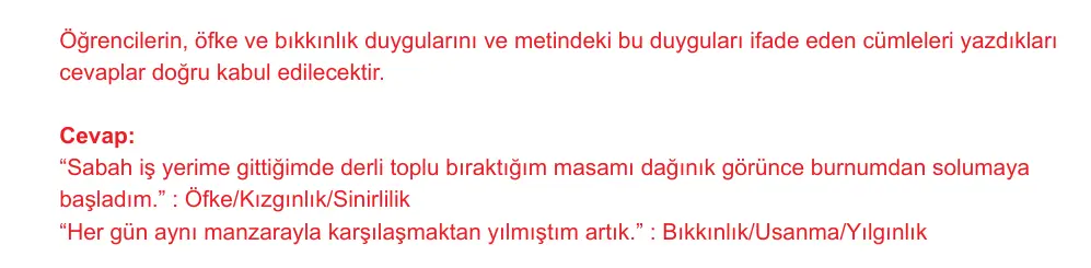 7. Sınıf Türkçe 2024-2025 2. Dönem 1. Yazılı Ortak Sınav 3. Soru (Sabah Oturumu) resmi çözüm görseli