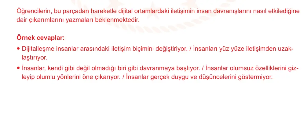 9. Sınıf Türk Dili ve Edebiyatı 2024-2025 2. Dönem 1. Yazılı Ortak Sınav 3. Soru (Sabah Oturumu, Mazeret Sınavı) resmi çözüm görseli