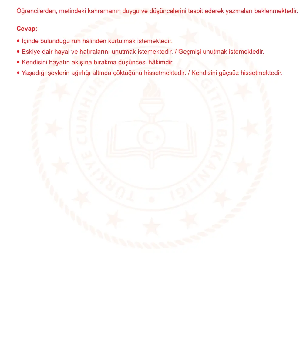 9. Sınıf Türk Dili ve Edebiyatı 2024-2025 2. Dönem 1. Yazılı Ortak Sınav 4. Soru (Sabah Oturumu, Mazeret Sınavı) resmi çözüm görseli