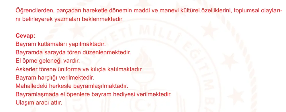 9. Sınıf Türk Dili ve Edebiyatı 2024-2025 2. Dönem 1. Yazılı Ortak Sınav 4. Soru (Sabah Oturumu, MEB ders kitabı) resmi çözüm görseli