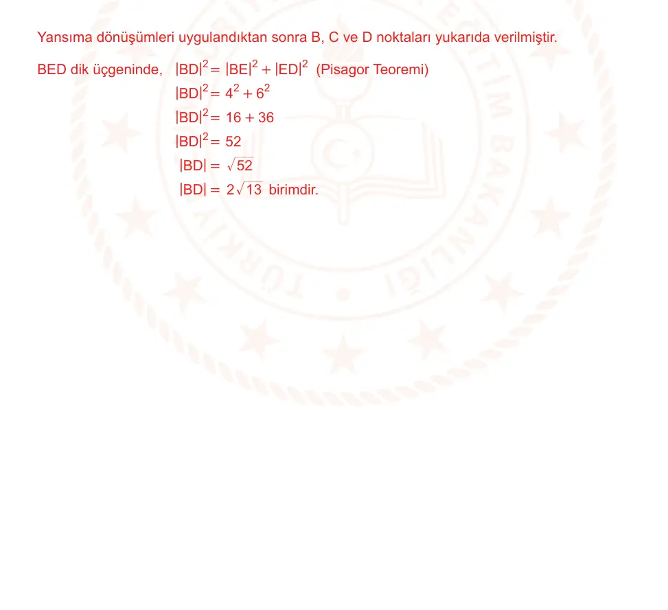 9. Sınıf Matematik 2024-2025 2. Dönem 1. Yazılı Ortak Sınav 2. Soru (Öğle Oturumu, Mazeret Sınavı) resmi çözüm görseli
