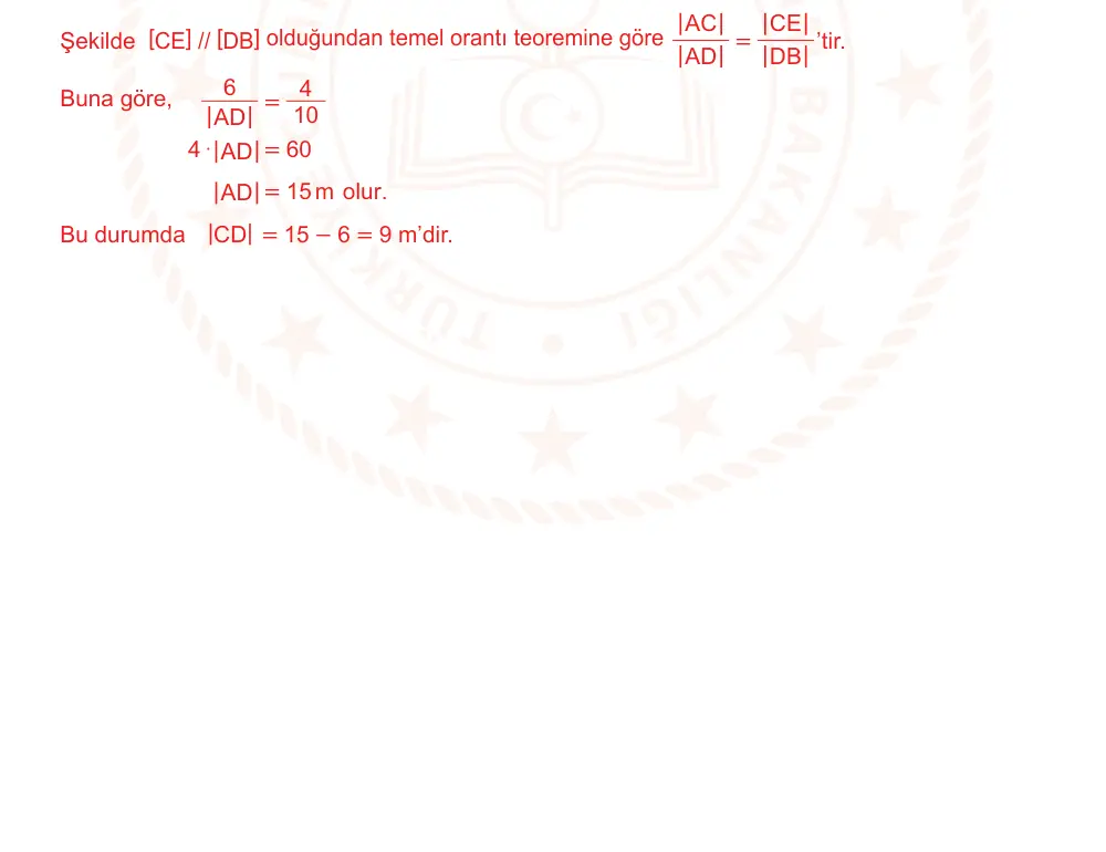 9. Sınıf Matematik 2024-2025 2. Dönem 1. Yazılı Ortak Sınav 5. Soru (Sabah Oturumu, MEB ders kitabı) resmi çözüm görseli