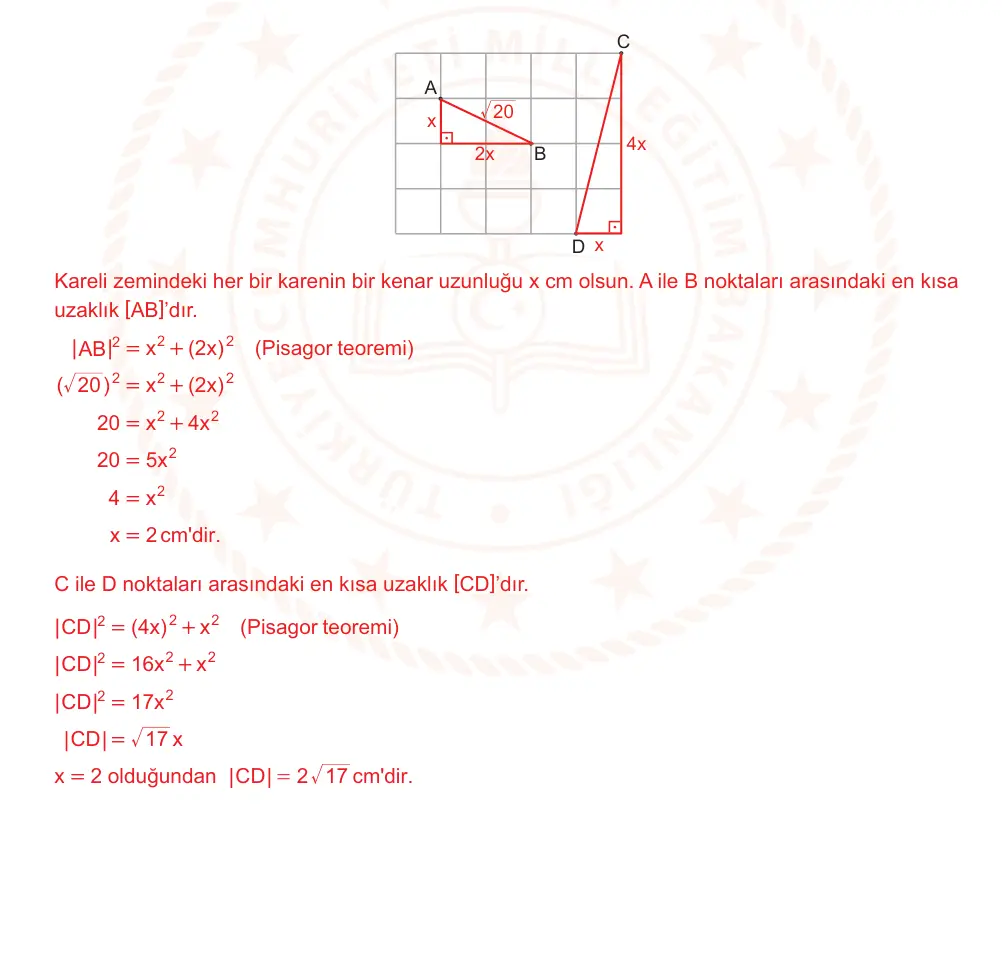 9. Sınıf Matematik 2024-2025 2. Dönem 1. Yazılı Ortak Sınav 6. Soru (Sabah Oturumu, MEB ders kitabı) resmi çözüm görseli