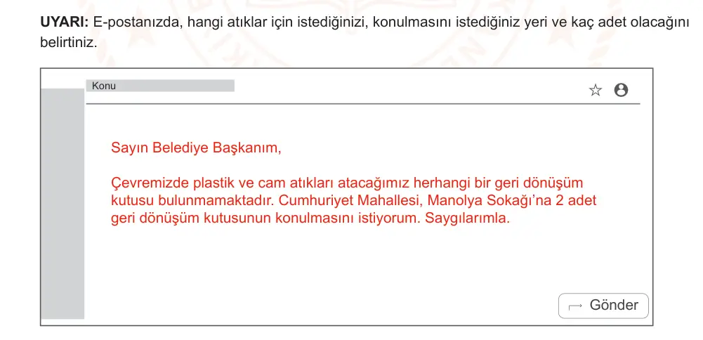 7. Sınıf Türkçe 2025-2026 1. Dönem 1. Yazılı Ortak Sınav 8. Soru (Öğle Oturumu) resmi çözüm görseli