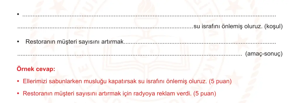 7. Sınıf Türkçe 2025-2026 1. Dönem 1. Yazılı Ortak Sınav 3. Soru (Sabah Oturumu) resmi çözüm görseli