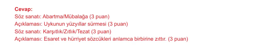 8. Sınıf Türkçe 2025-2026 1. Dönem 1. Yazılı Ortak Sınav 4. Soru (Sabah Oturumu, MEB ders kitabı) resmi çözüm görseli
