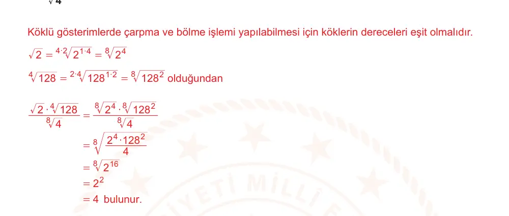 9. Sınıf Matematik 2025-2026 1. Dönem 1. Yazılı Ortak Sınav 2. Soru (Öğle Oturumu, Mazeret Sınavı) resmi çözüm görseli