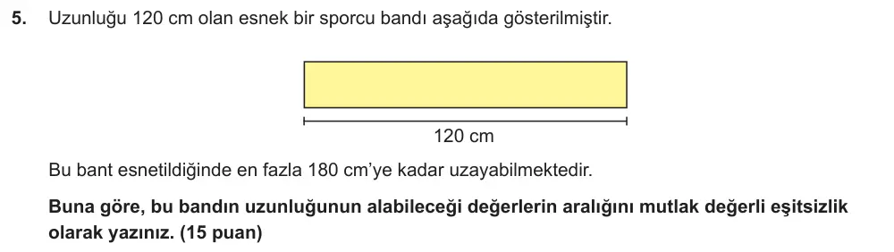 9. Sınıf Matematik 2025-2026 1. Dönem 1. Yazılı Ortak Sınav 5. Soru (Öğle Oturumu) görseli