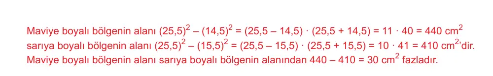 9. Sınıf Matematik 2025-2026 1. Dönem 1. Yazılı Ortak Sınav 7. Soru (Sabah Oturumu, Mazeret Sınavı) resmi çözüm görseli