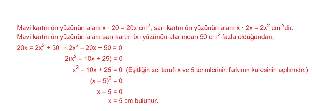9. Sınıf Matematik 2025-2026 1. Dönem 1. Yazılı Ortak Sınav 7. Soru (Sabah Oturumu) resmi çözüm görseli