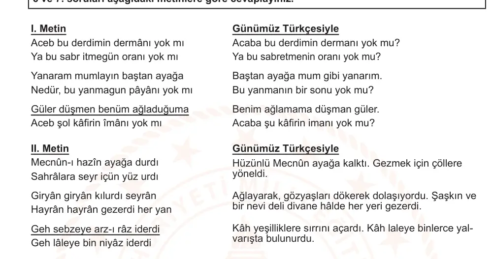 10. Sınıf Türk Dili ve Edebiyatı 2025-2026 2. Dönem 1. Yazılı Ortak Sınav 5. Soru (Öğle Oturumu) resmi çözüm görseli (2/2)