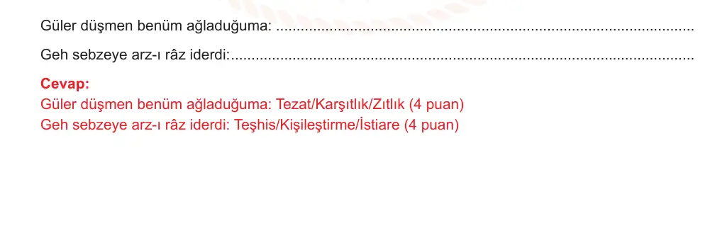 10. Sınıf Türk Dili ve Edebiyatı 2025-2026 2. Dönem 1. Yazılı Ortak Sınav 7. Soru (Öğle Oturumu) resmi çözüm görseli