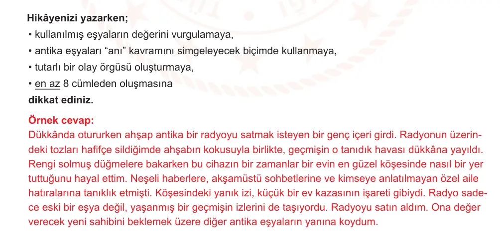 10. Sınıf Türk Dili ve Edebiyatı 2025-2026 2. Dönem 1. Yazılı Ortak Sınav 8. Soru (Öğle Oturumu) resmi çözüm görseli