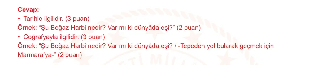 10. Sınıf Türk Dili ve Edebiyatı 2025-2026 2. Dönem 1. Yazılı Ortak Sınav 7. Soru (Sabah Oturumu) resmi çözüm görseli