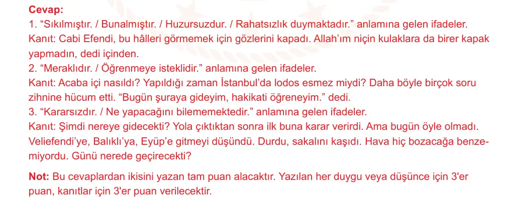 10. Sınıf Türk Dili ve Edebiyatı 2025-2026 2. Dönem 1. Yazılı Ortak Sınav 3. Soru (Sabah Oturumu) resmi çözüm görseli (1/2)