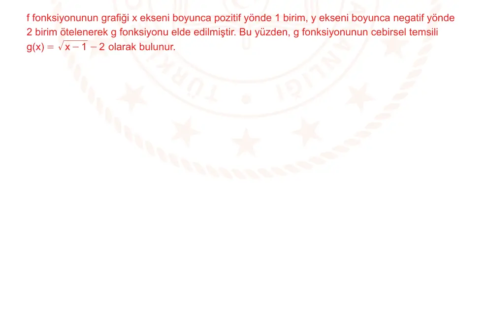 10. Sınıf Matematik 2025-2026 2. Dönem 1. Yazılı Ortak Sınav 4. Soru (Öğle Oturumu, Mazeret Sınavı) resmi çözüm görseli