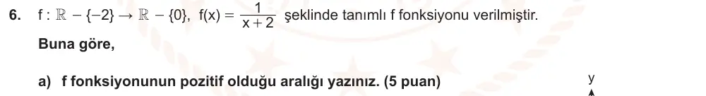 10. Sınıf Matematik 2025-2026 2. Dönem 1. Yazılı Ortak Sınav 6. Soru (Öğle Oturumu, Mazeret Sınavı) görseli