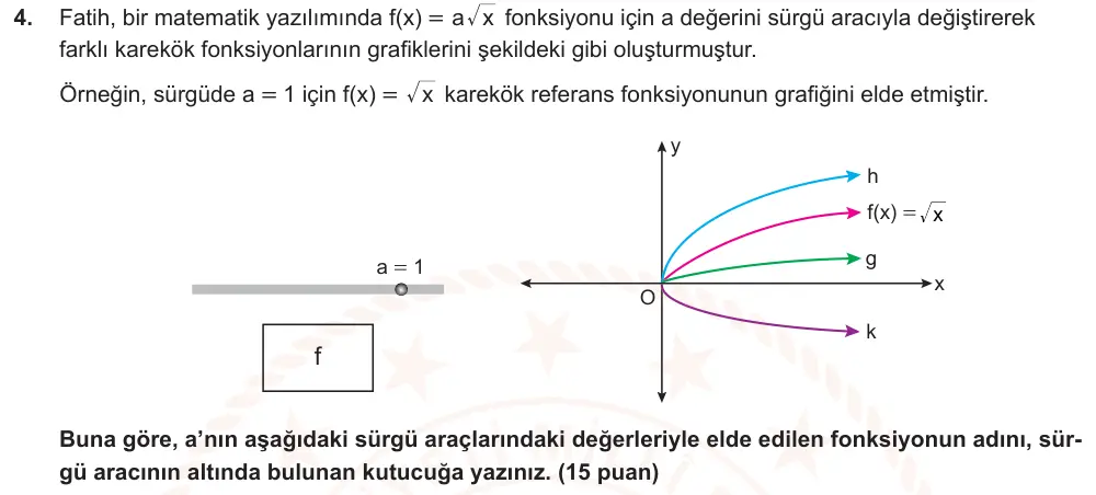 10. Sınıf Matematik 2025-2026 2. Dönem 1. Yazılı Ortak Sınav 4. Soru (Öğle Oturumu) görseli